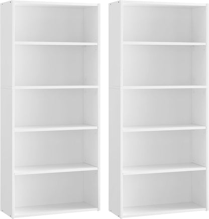 Bookshelf 5-Tier Bookcase Open Storage Shelf