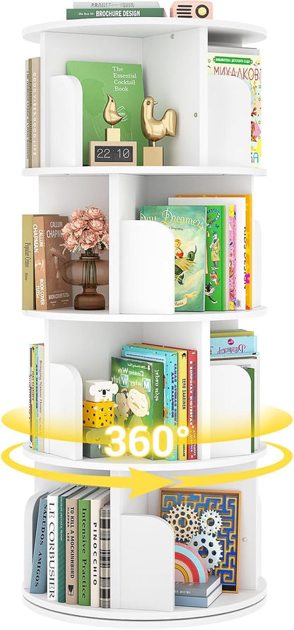 Rotating Bookshelf, 360 Display Spinning Bookcase Storage Rack