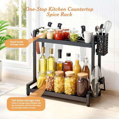 Countertop Spice Rack Organizer 2-Tier Seasoning Organizer