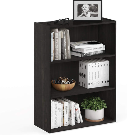 Book Shelf 3-Tier Bookshelf Storage Shelves Bookcase
