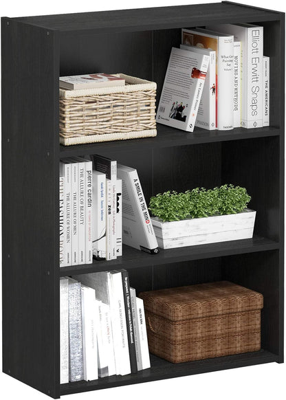 Book Shelf 3-Tier Bookshelf Storage Shelves Bookcase