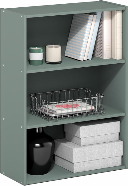 Book Shelf 3-Tier Bookshelf Storage Shelves Bookcase