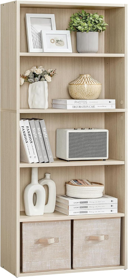 Bookshelf 5-Tier Bookcase Open Storage Shelf