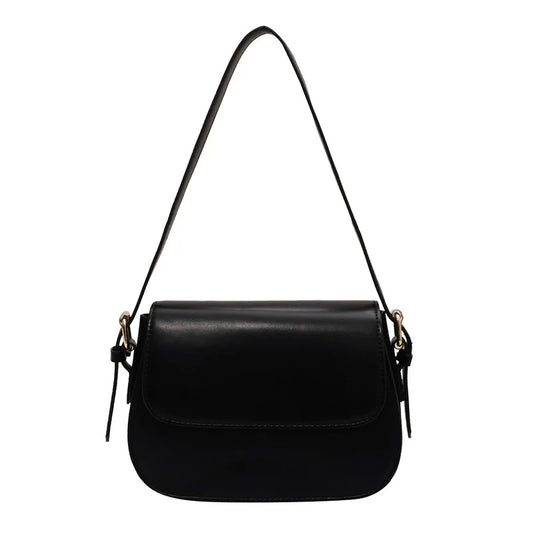 Cross-border Women's Medium PU Shoulder Messenger Bag 2025 New Fashion Elegant Simple Retro Square Design