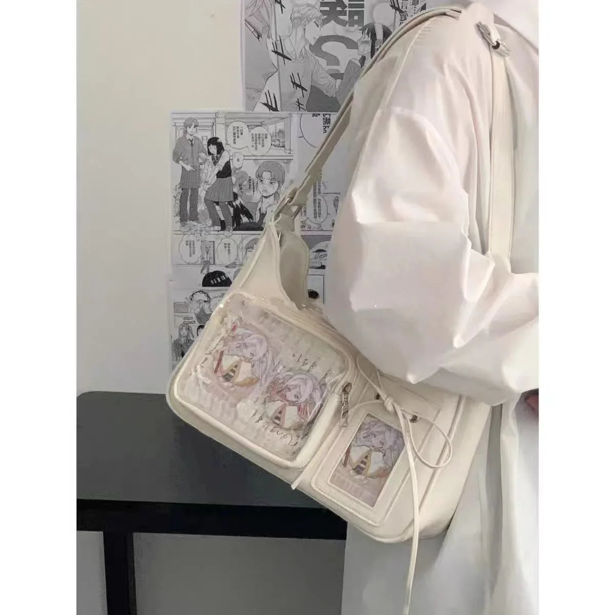 Medium Card Version New Original Home Made Pain Bag Design Food Shoulder Slung Bag with Fur Zipper 2025