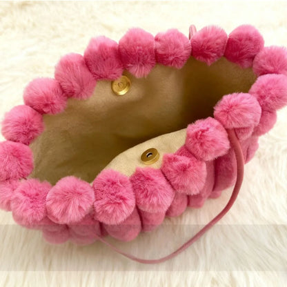Autumn Winter Fluffy PU Leather ZIP Closure Polyester Underarm Shoulder Bag Fashionable Stylish Large Capacity Casual Daily Use