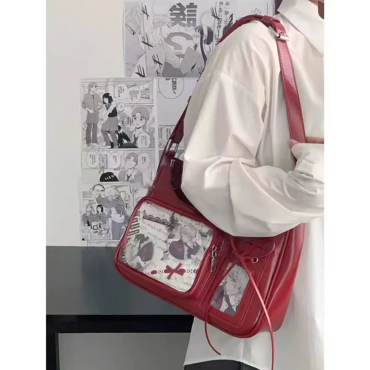 Medium Card Version New Original Home Made Pain Bag Design Food Shoulder Slung Bag with Fur Zipper 2025